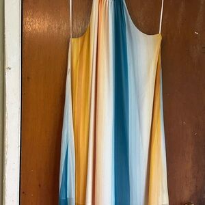 H&M Multicolor Striped sheer  Maxi Dress